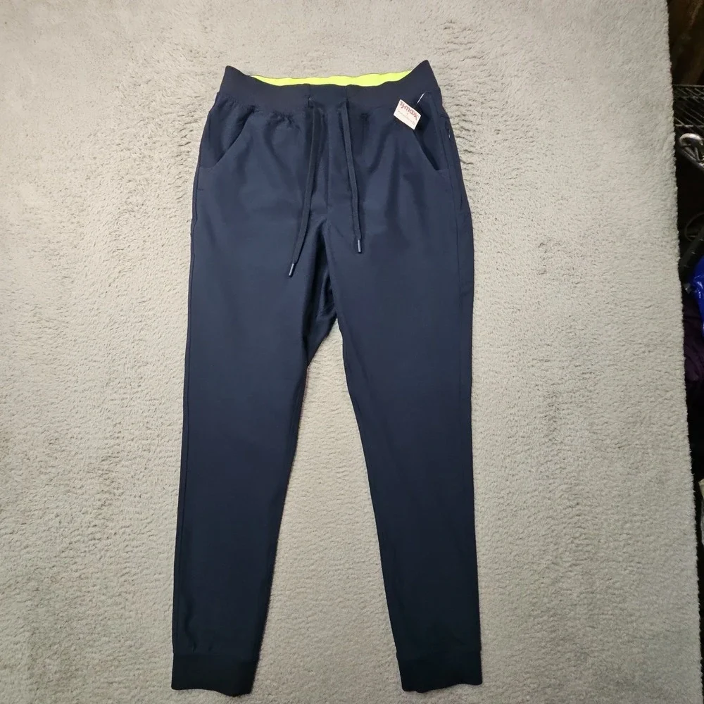 Birddogs Joggers Mens M Blue Athletic Tech Performance Pants Lined Boom Preppy